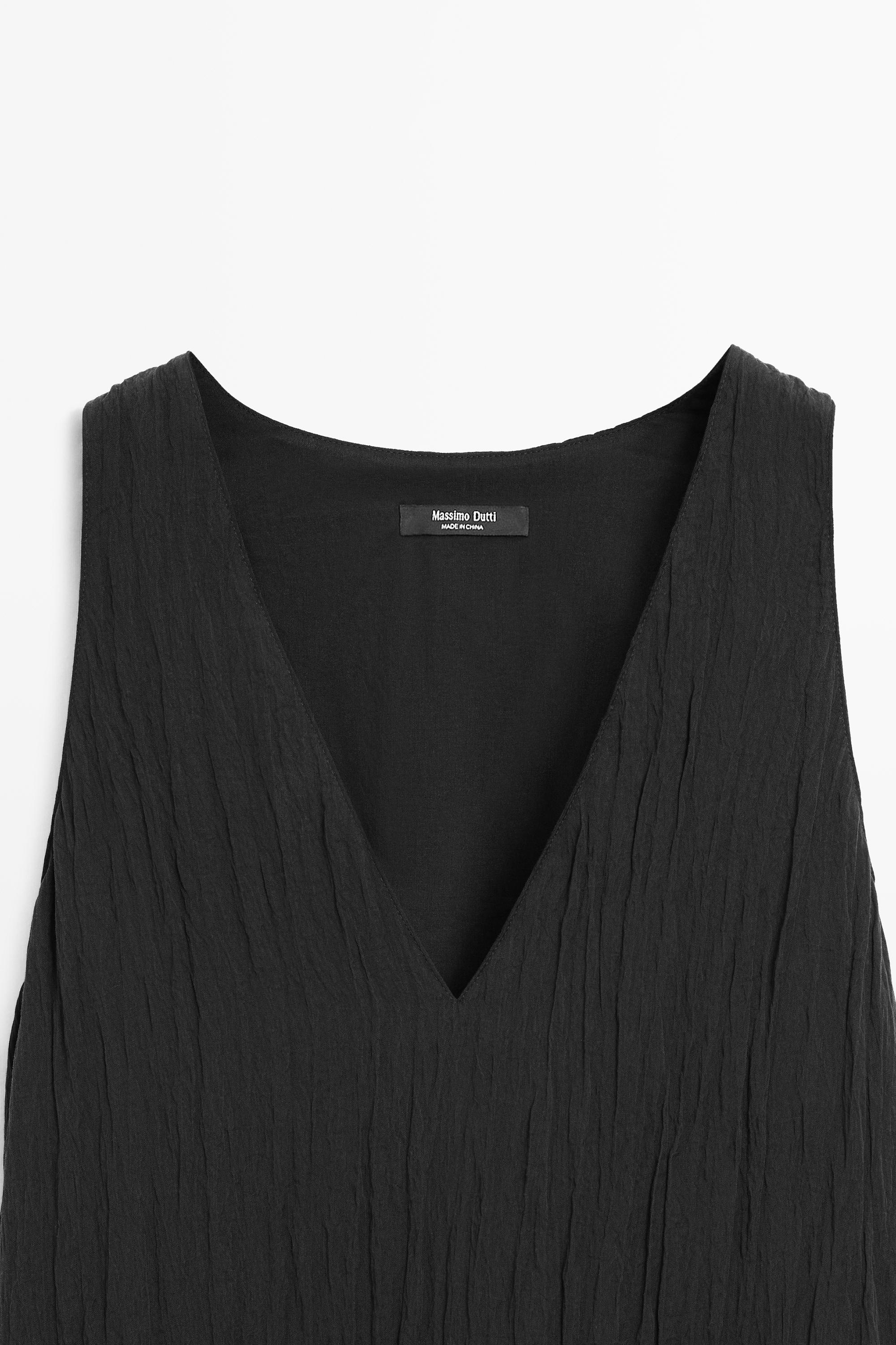 Robe midi fluide plissée